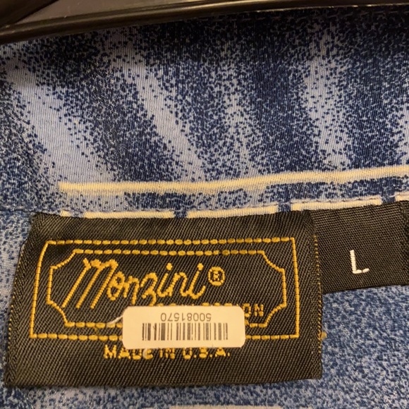 Vintage Style Monzini Geometrical Print Shirt - Picture 3 of 4